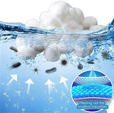 Balls Filter Media Pool Filter Ball Backwash 700 g 100% polyester Filtrační kuličky Fiber